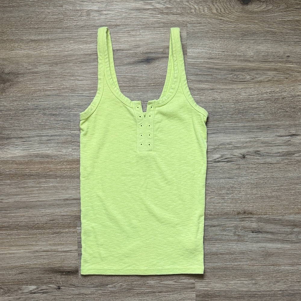 ⭐️ 3 for $15 Aerie Neon Green Ribbed Tank Top